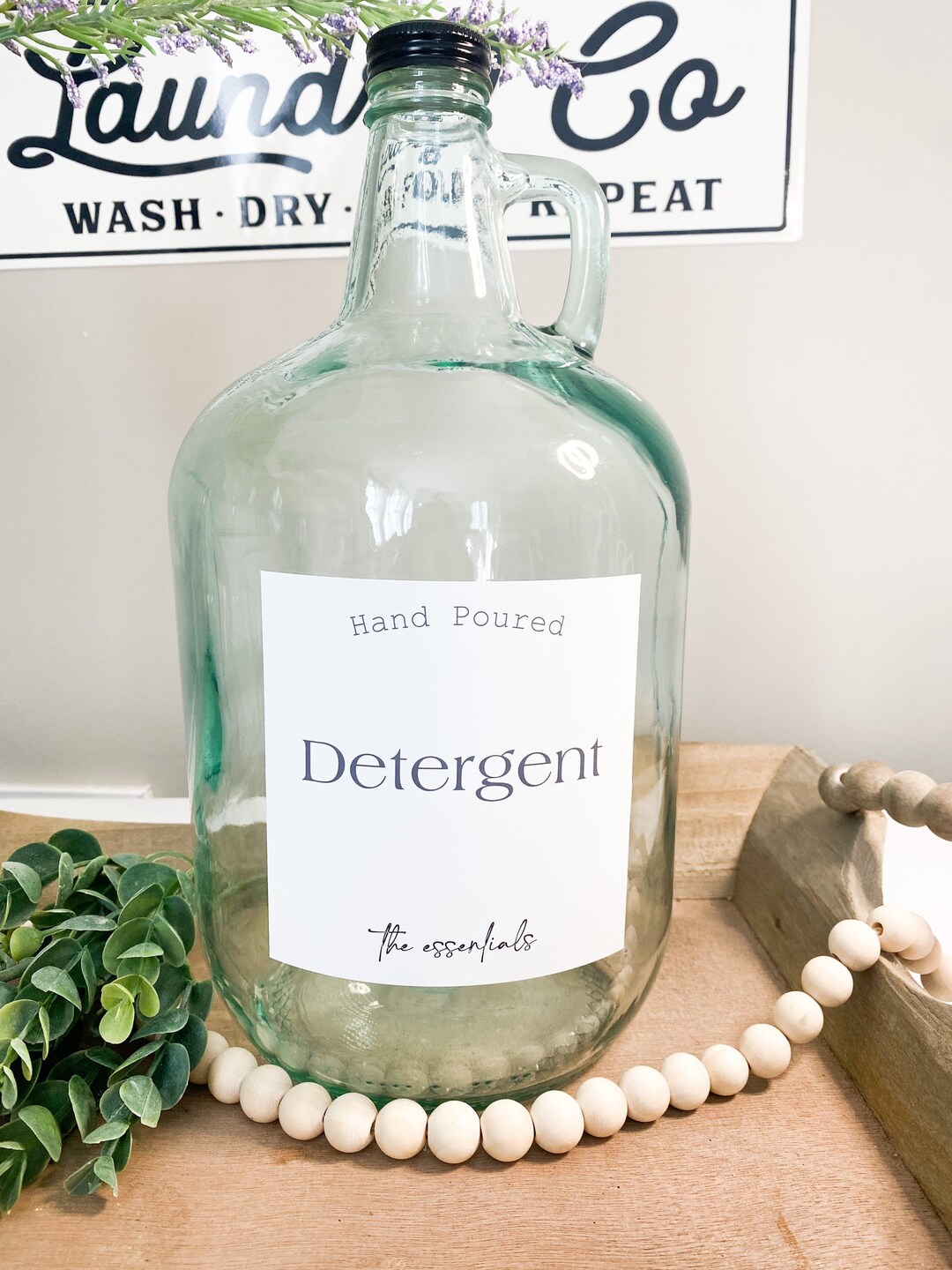 Laundry Glass Bottles Refillable Laundry Jugs With Etsy