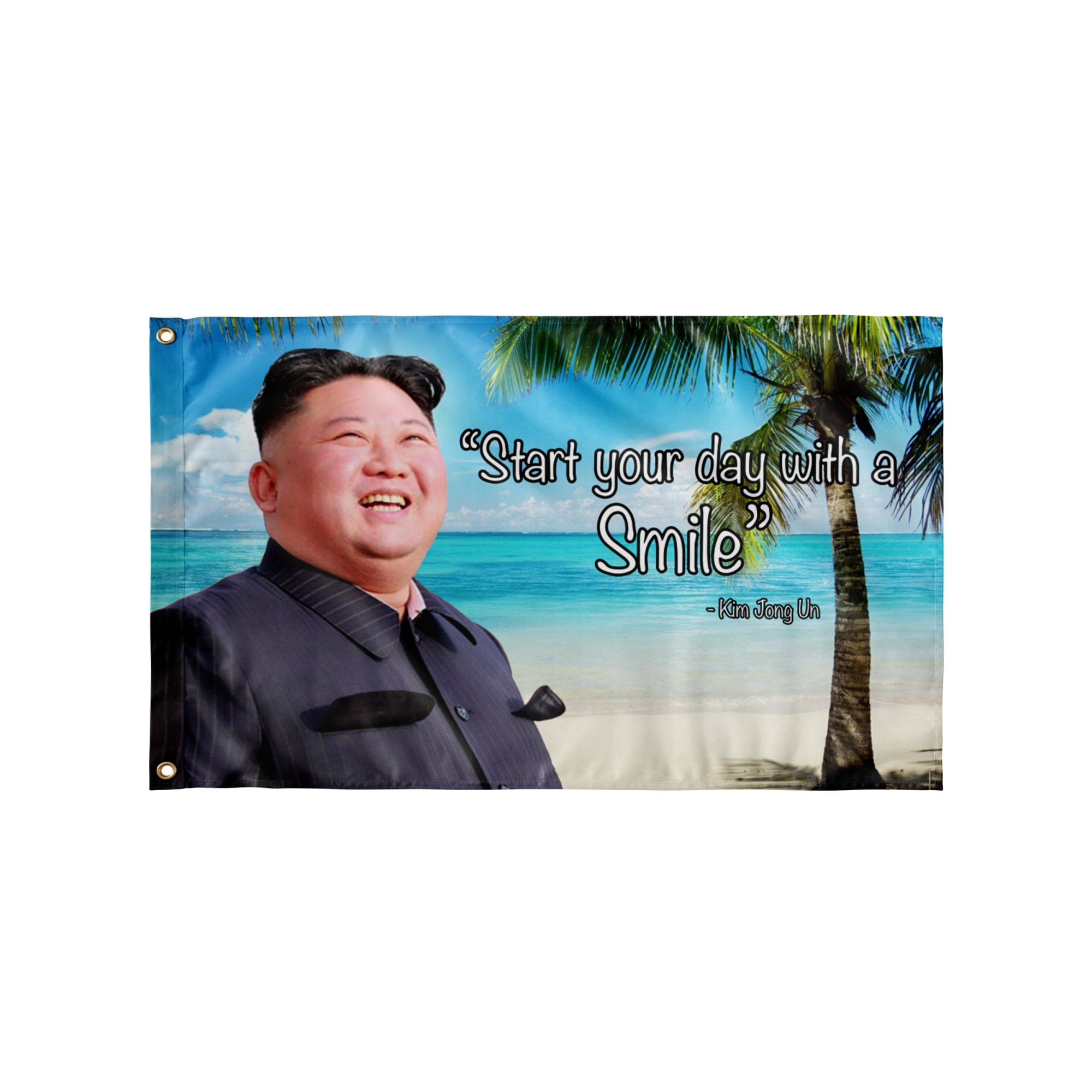 Kim Jong Un Funny Flag Smiling Kim Jong Un Flag Funny - Etsy