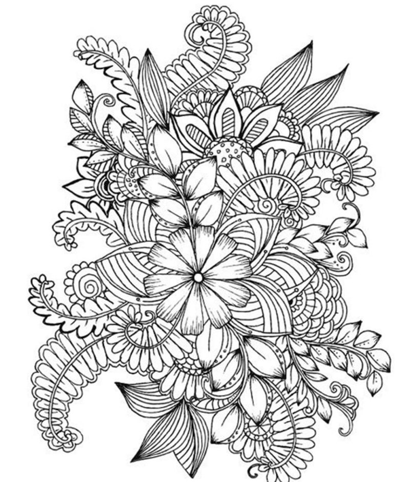 33 Floral & Mandala Coloring Pages - Etsy