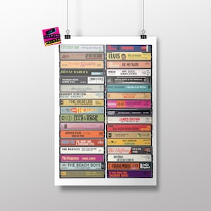 63rd Birthday Print: Music from 1963 Cassette Print