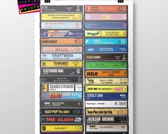 49th Birthday: 1977 Music -  Personalised Cassette Print