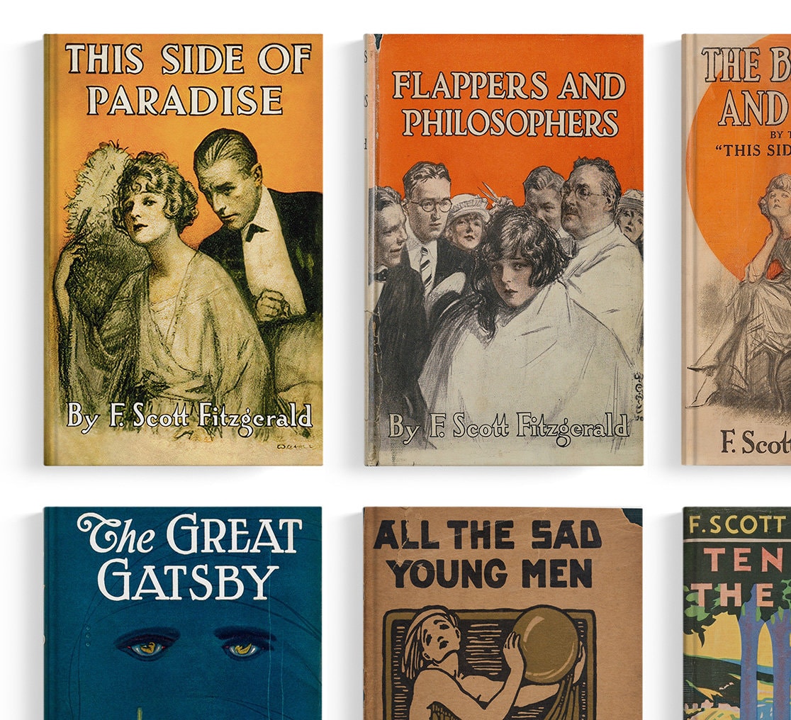 F Scott Fitzgerald Collected Novels Print Poster Art Etsy