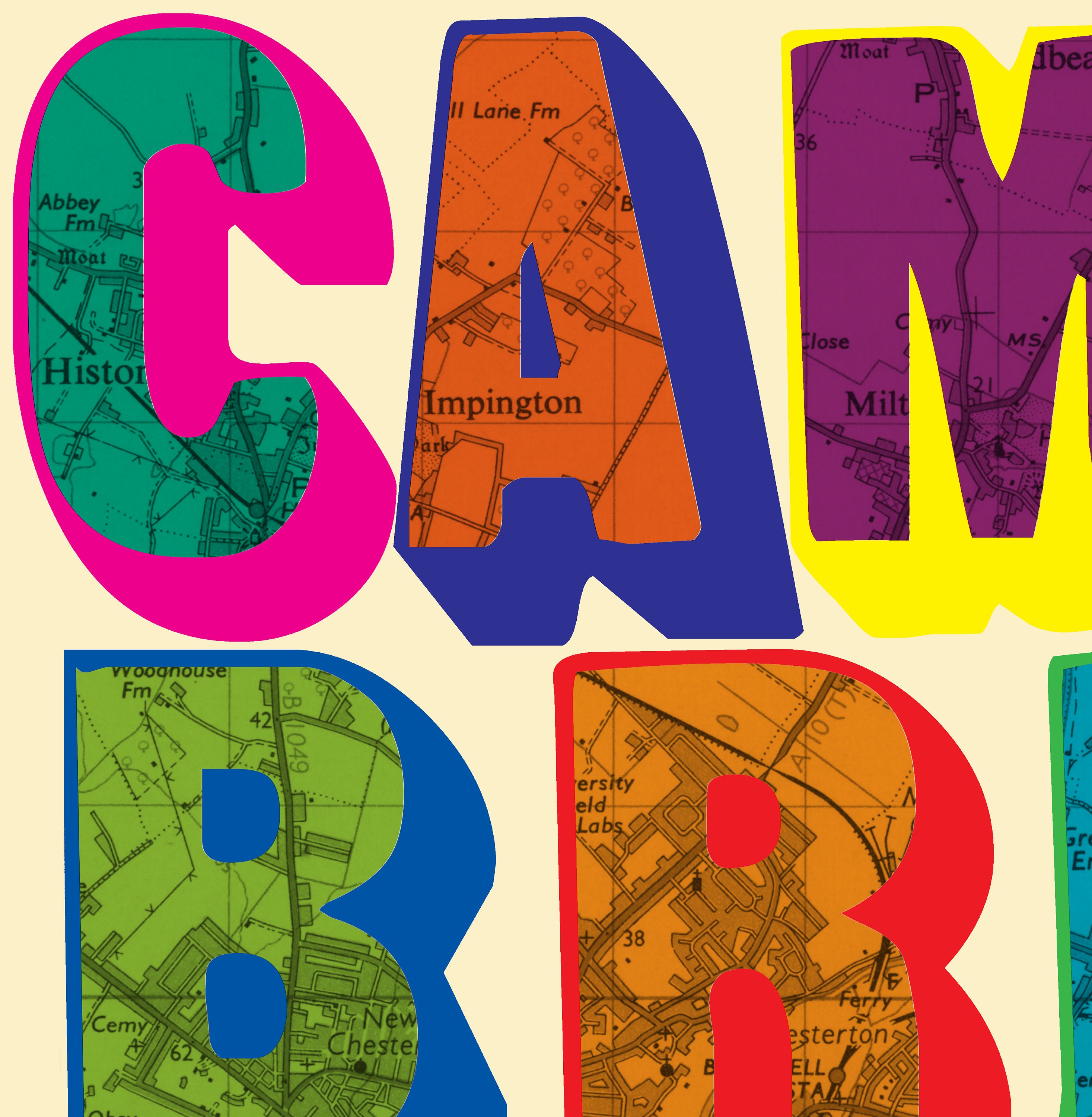 Cambridge Poster Cambridge Art Print Cambridge Map Etsy