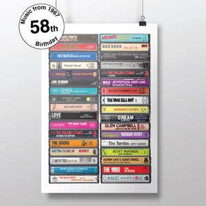 58歳の誕生日 - 1967年生まれ - 1967年の音楽 - 58歳の誕生日カード - 60年代の音楽