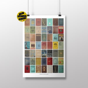 Nineteenth Century Classics, Fine Art Print: Poster, Art, Literary Gift, Reading Fan, 19th Century Novels, Great Writers, Book Lover
