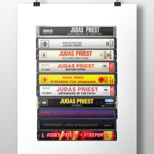 Metal Music - Pick Your Favourite Band - Fan Print - Metal Band Discography - Metal Poster - Metal Fan - Metal Album - Metal Cassettes
