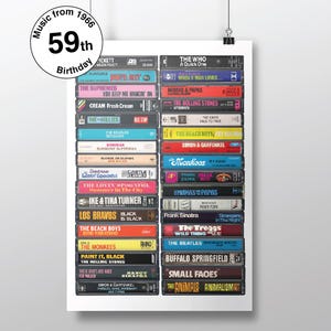 59.° cumpleaños - Música de 1966 - Nacidos en el 66 - Música de los años 60 - Tarjeta de 59.° cumpleaños