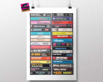 1966 Music Cassette Print - 60th Personalised Birthday Gift