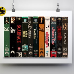 Gangster Film Fan, VHS Kassette Druck, Gangster Film Kunst, Poster, Geschenk, Krimi Klassiker, Gangsterfilm Fan