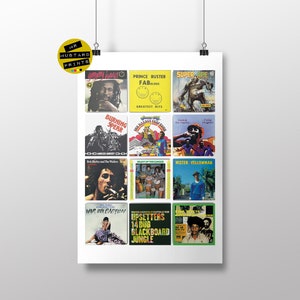 Stampa artistica personalizzata dell&#39;album reggae: regalo personalizzato per gli appassionati di musica