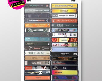 30th Birthday: 1996 Music Cassette Print - Personalized Gift