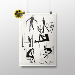 Disegni di Franz Kafka Poster, Arte, Regalo, Fan di Kafka, Metamorfosi, Il Castello, Il Processo, Amerika, Regalo letterario