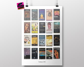 Impresión de casete musical de 1973 para 52.º cumpleaños: regalo personalizado