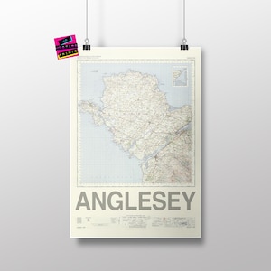 Impression de carte d'Anglesey - affiche d'Anglesey personnalisée - art d'Anglesey - cadeau d'Anglesey - art d'Anglesey, vacances, souvenir, souvenir, nord du Pays de Galles