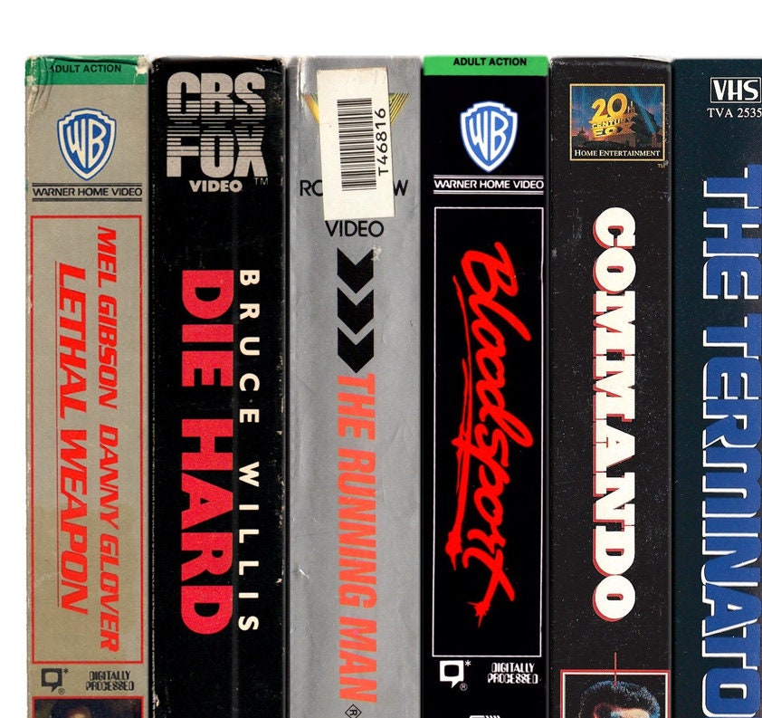 Classic 80's Action Movies VHS Cassette Print Poster Etsy UK
