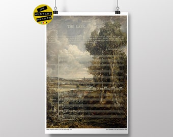 El ascenso de la alondra, póster, arte, regalo, aficionado a la música clásica, Vaughan Williams, John Constable, música inglesa