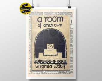 A Room of One's Own by Virginia Woolf, 1st Edition Cover (1929) Dictionary Print: Woolf Novel, Fan, Poster, Art, Gift; Literary Feminist