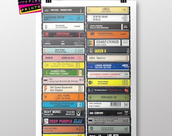 52nd Birthday: 1974 Music Cassette Print - Customizable Gift