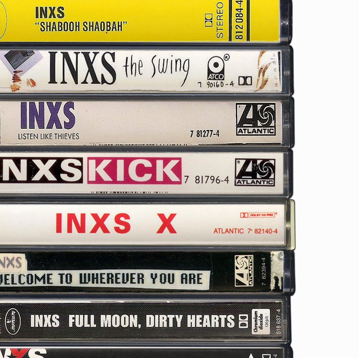 INXS Original Albums Cassettes Fine Art Print Poster INXS Etsy