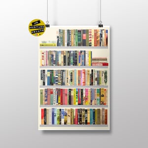 Les plus grands livres du XXe siècle, dos de livre d&#39;art, premières éditions, cadeau littéraire, éventail de lecture, cadeau pour les amoureux des livres