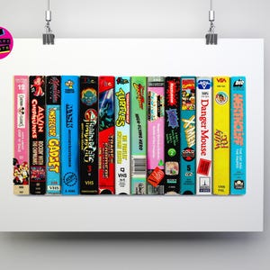 1980's Kids Cartoons VHS Print, 80s Nostalgia - 80s Party Gift - Remember the 80s