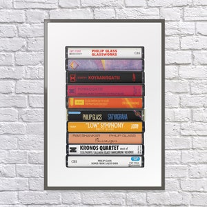 Philip Glass Albums, Cassette Fine Art Print, Poster, Minimalist Composer Fan, Classical Music image 4