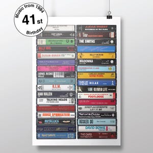 41e anniversaire - 1984 Musique - Né en 1984 - Cadeau 41e anniversaire - Cadeau personnalisable - Carte 41e anniversaire