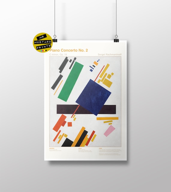 Rachmaninov - Piano Concerto No. 2 - Graphic Print, Poster, Art