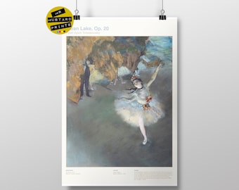 Tchaikovsky - Swan Lake, Graphic Print, Poster, Art, Gift, Classical Music Fan, Ballet Gift