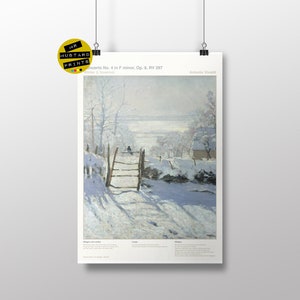 Vivaldi - Winter from The 4 Seasons, L'inverno - Graphic Print, Poster, Art, Gift, Classical Music Fan, Le quattro stagioni