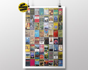 Póster de música clásica: Impresión artística de cinta de casete
