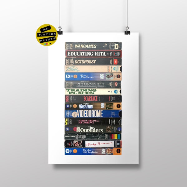 41st Birthday, 1983 Movies,  Born in 1983, 41st Party,  Anniversary Gift, Personalize, 80's VHS Movies, 41st Birthday Card, Customize