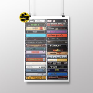 Dance Music, Poster, Art, Gift, Dance Music Fan, Classic Dance Anthems, DJ Gift, Trance, Old Skool, Club Hits, Floor Fillers, Dance Playlist