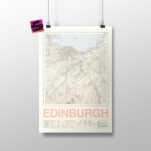 Impression de carte d'Édimbourg - Poster d'Édimbourg personnalisé - Art d'Édimbourg - Cadeau Édimbourg