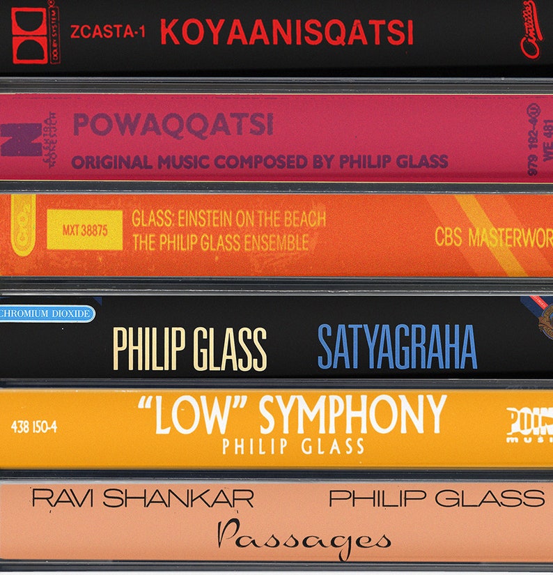 Philip Glass Albums, Cassette Fine Art Print, Poster, Minimalist Composer Fan, Classical Music image 2