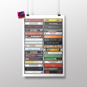 Manchester Music Cassette Print: Retro Songs Poster