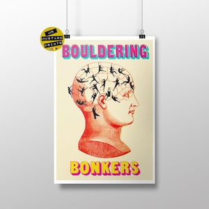 Bouldering Gift - Bouldering Print - Bouldering Art - Bouldering Poster - Climbing Gift - Climbing Print - Climber