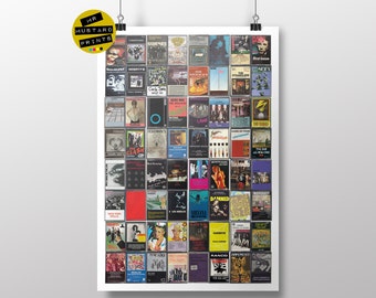 Punk Music Cassette Print, Greatest Punk Albums Poster, Art, Punk Gift, Punk, Classic Punk