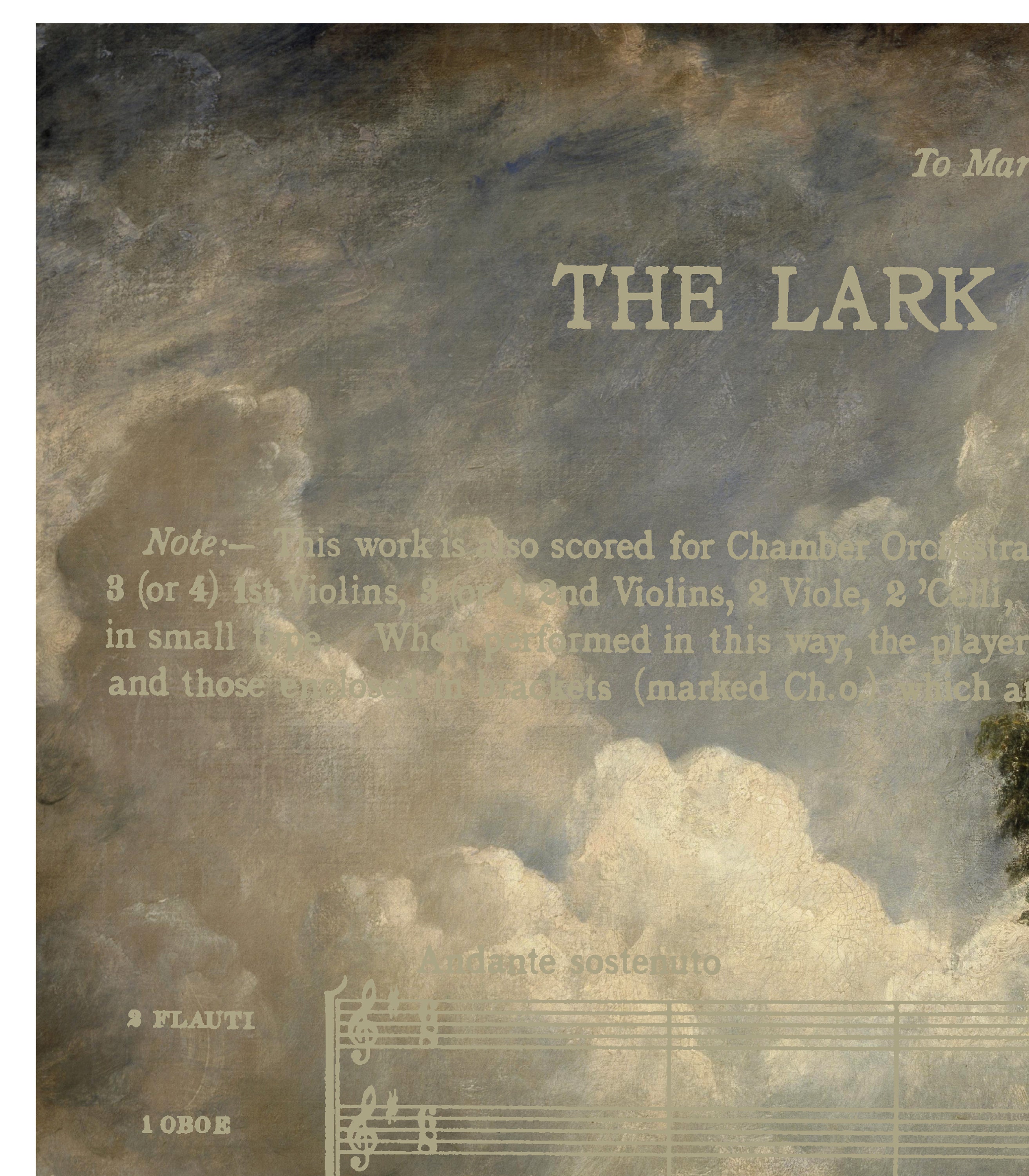 Lark Rising Poem The Lark Ascending, Poster, Art, Gift, Classical Music Fan, Vaughan ...