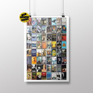 Britpop Cassette Album Art Print: 90s UK Music Poster
