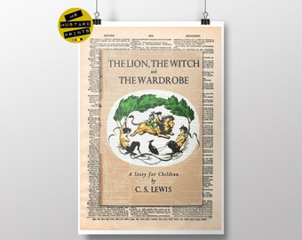 The Lion The Witch and The Wardrobe by C.S. Lewis, 1st Edition Cover (1890) Dictionary Print: Novel, Fan, Poster, Art, Chronicles of Narnia