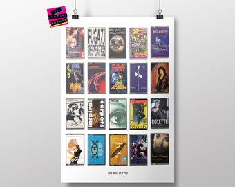 Born in 1990: 36th Birthday Gift - Personalised Music Cassette Print
