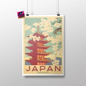 Japan Spoof Travel Print, Kaiju Poster, Japan Godzilla, Kaiju, Gojira, ゴジラ