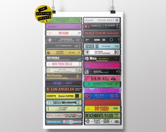 Punk Cassette Album Art Print: Vintage Music Poster