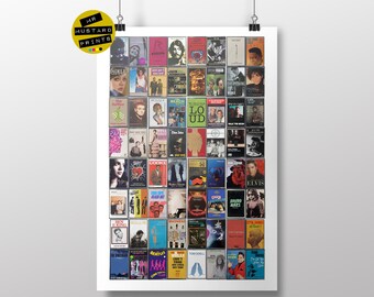 Love Songs Cassette Tape Art Print, Anniversary Gift