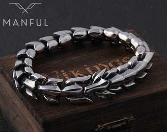 Edelstahl Armreif Armband Drache Viking Wikinger Schlange LARP nidhogg Edelstahl Armreif Armband Drache Viking Wikinger Schlange LARP nidhogg