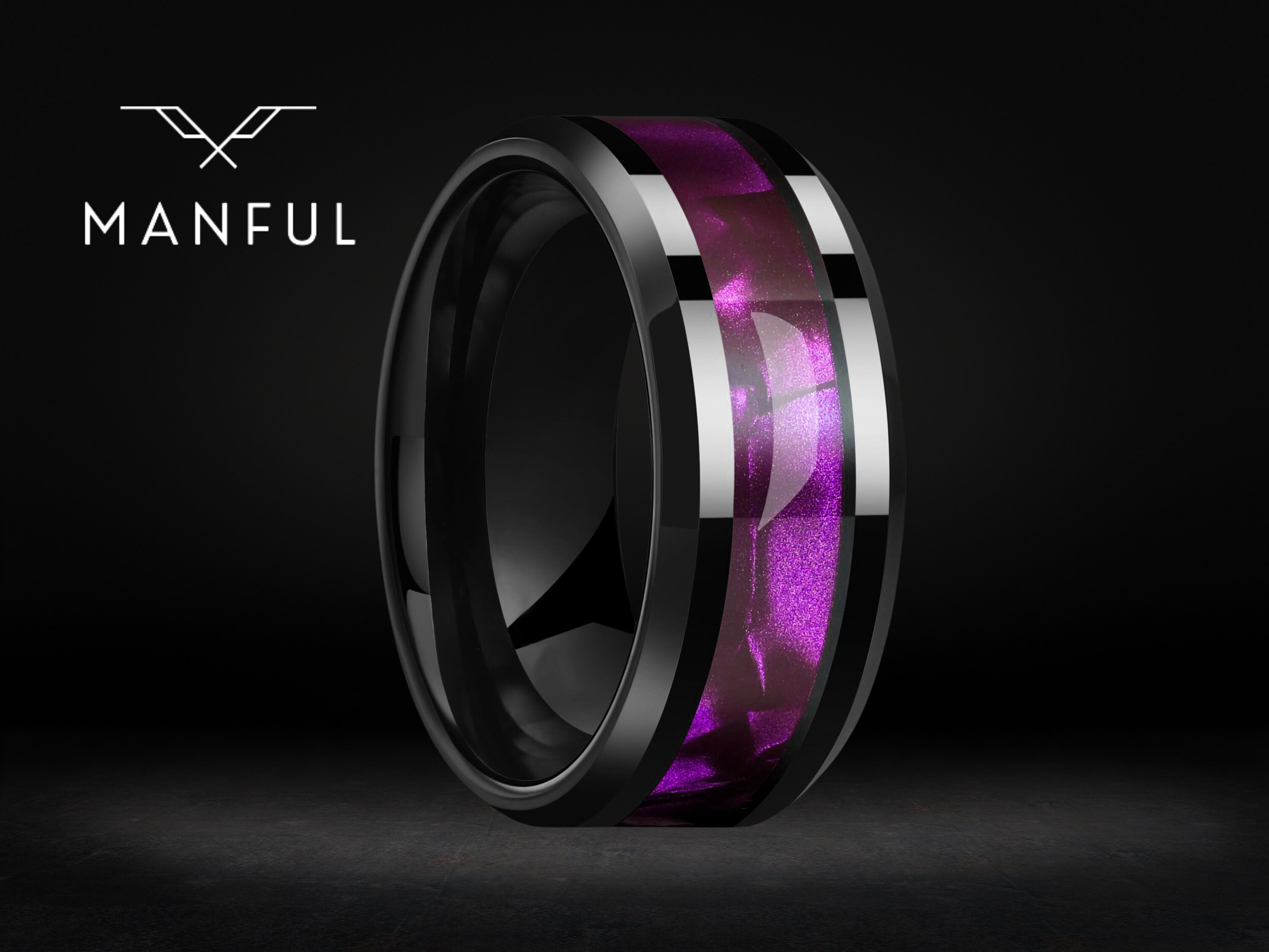 Purple glow hotsell ring