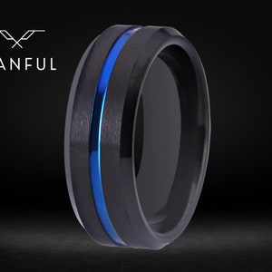 Dark Whirlpool Band | Men Band | Stainless Steel Ring | Mens Black Ring | Personalised Ring | Gift for Him