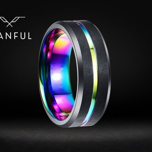 Rainbow metal best sale ring