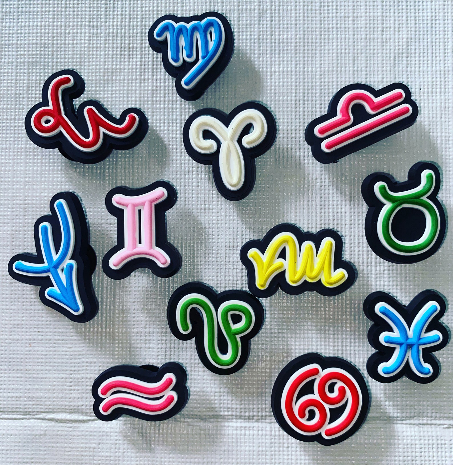 Zodiac Sign Croc Charms Etsy